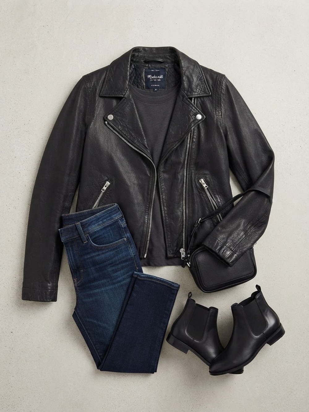 Madewell Genuine Leather Biker Motorcycle Jacket 🖤✨